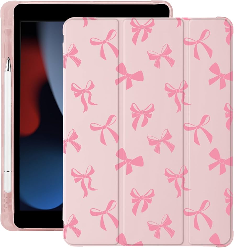 Cute Kawaii Bow for iPad Air 11 Inch Case 7th/6th Generation (M3