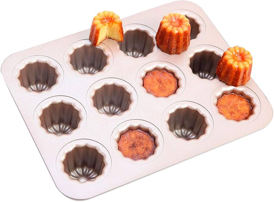 Amazon | CHEFMADE カヌレ型 12個付 粘りにくいケーキ型 外寸約32.5