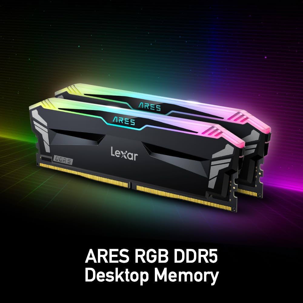 Amazon.co.jp: Lexar 32GB (2x16GB) ARES RGB DDR5 RAM 7200MT/s CL34