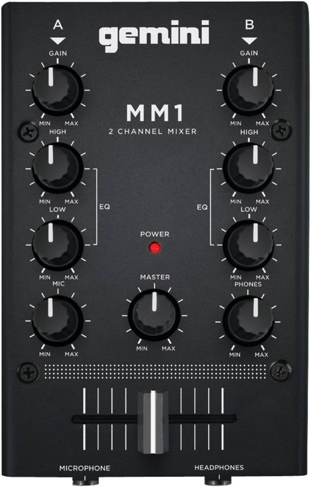 Amazon | Gemini MM1 2チャンネル DJミキサー | DJミキサー | 楽器