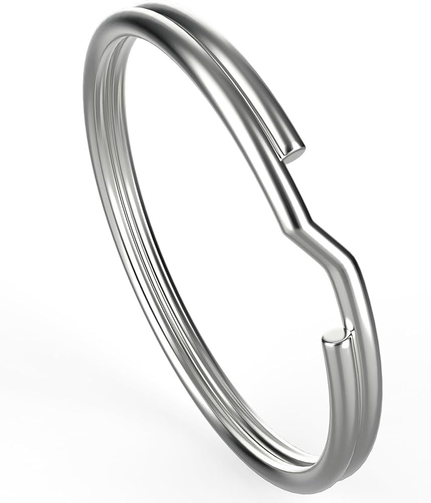 Key Ring/Key Chain, 50 Pack 3/4 inches 20mm Split Round Metal