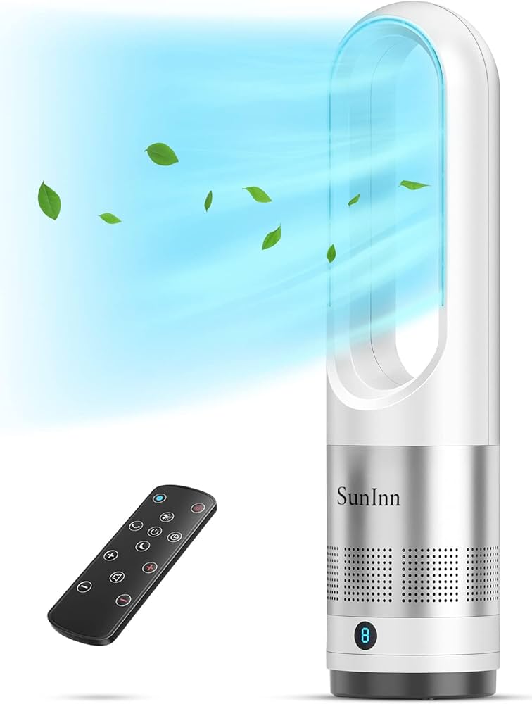 Amazon.co.jp: SunInn 扇風機 タワーファン スリム 冷暖両用 8段階冷風