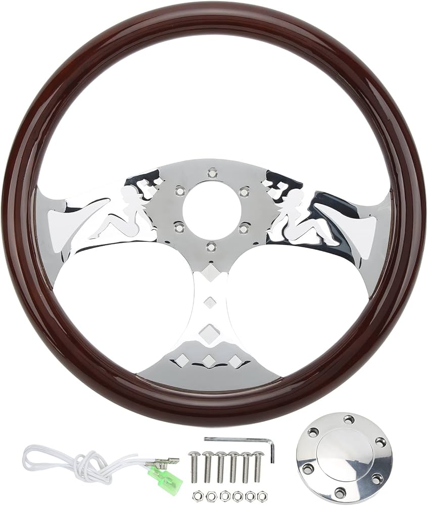 Amazon | ウッドステアリング, ヴィンテージステアリングホイール