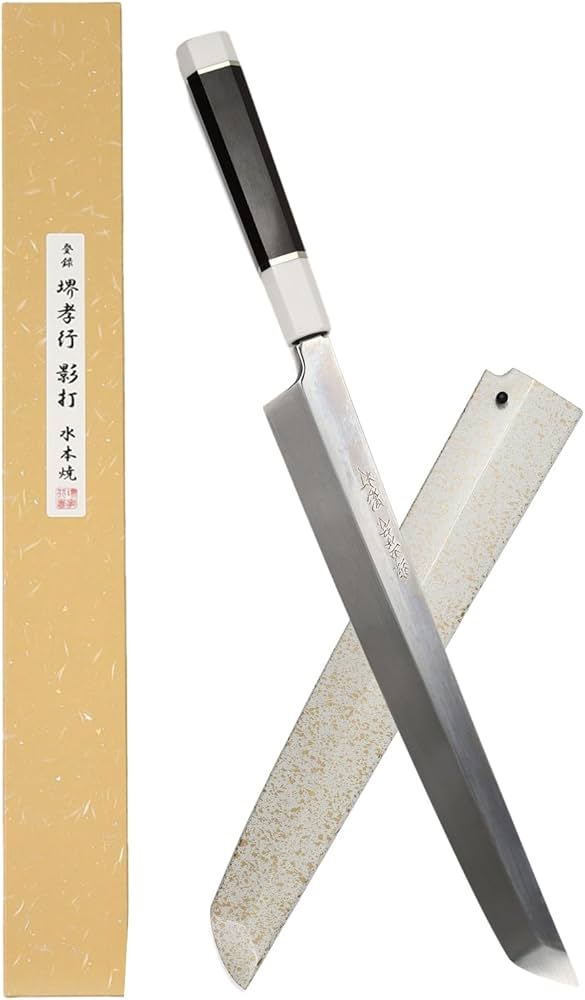 Amazon | 堺孝行 影打 刺身包丁 さしみ 柳刃 やなぎば 300mm 白二鋼