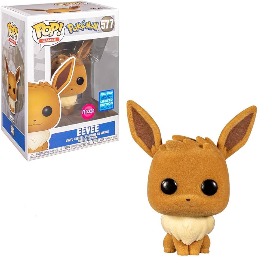 Amazon.com: Funko Pop! Games: Flocked Eevee Wondrous Convention