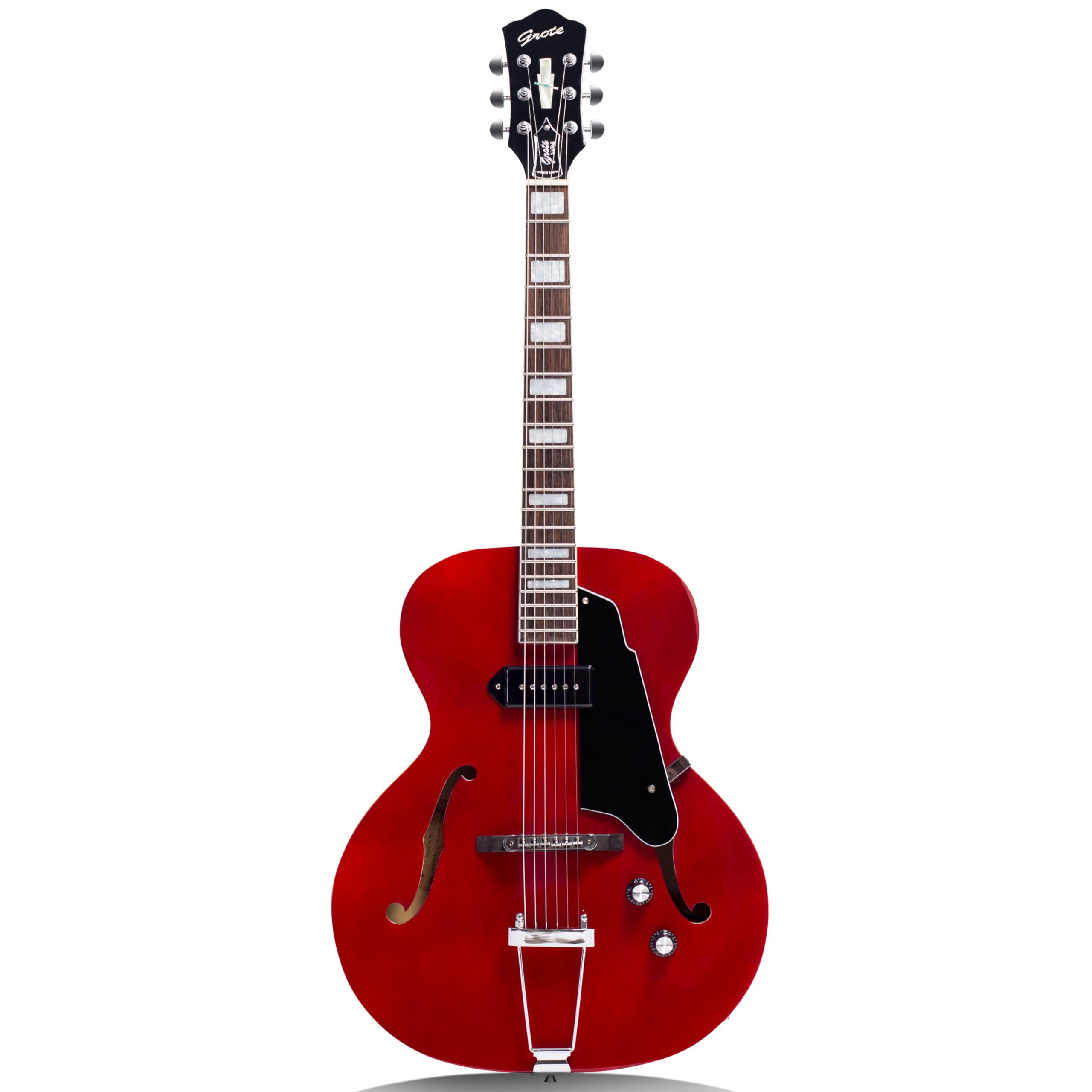 Amazon | GROTE Jazz Electric Guitar Semi-Hollow Body Chrome