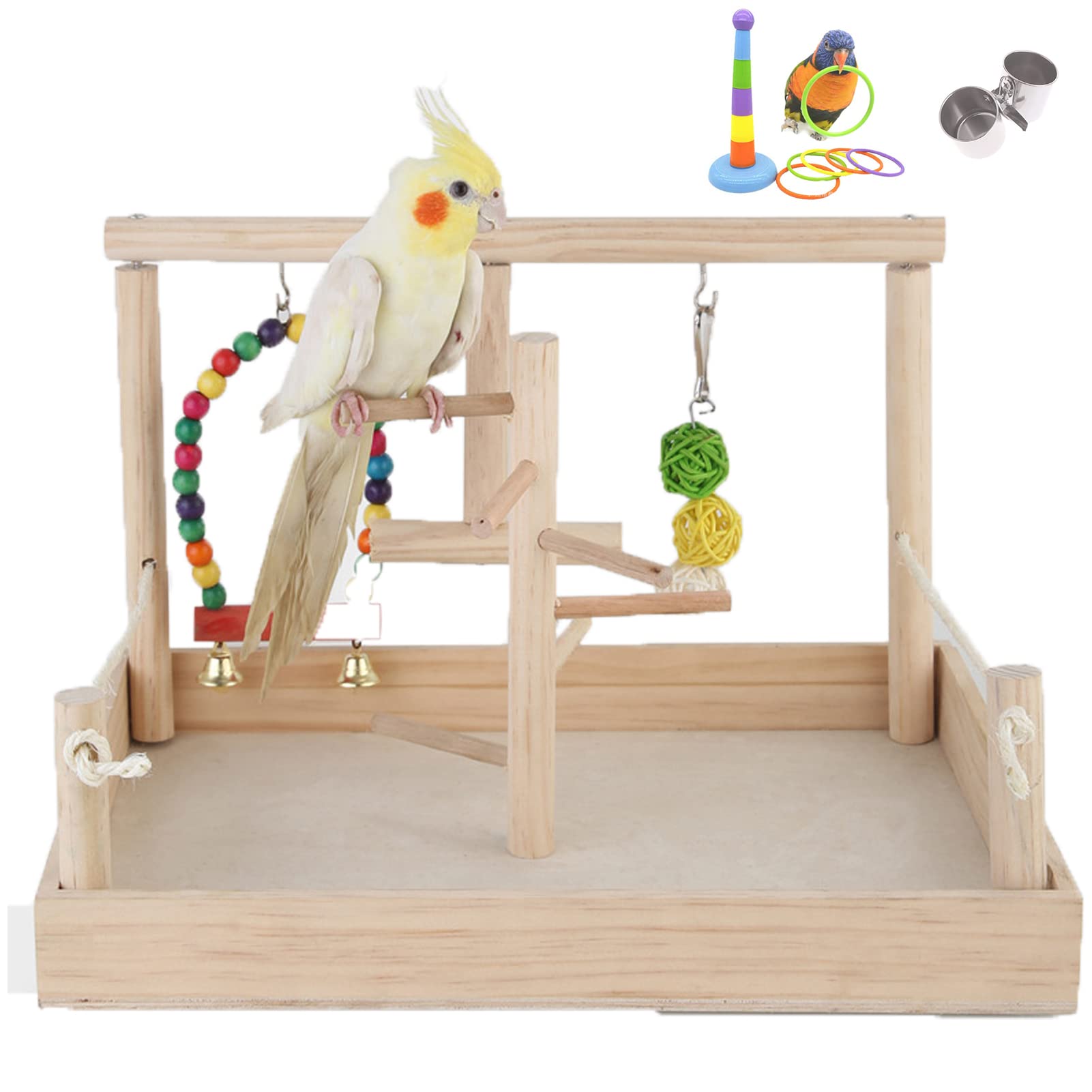 Amazon | Puhang 鳥 鳥スタンド 止まり木 インコ おもちゃ 鳥かご