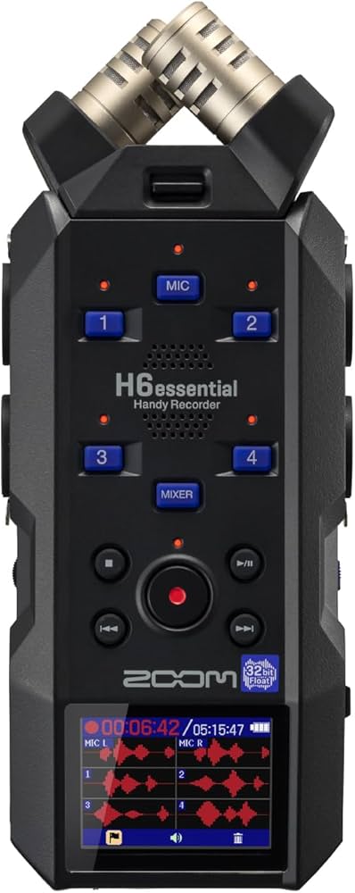 Amazon.com: Zoom H6 essential 6-Track Stereo Recorder with 32-Bit