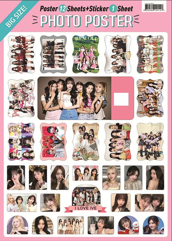 Amazon.co.jp: IVE アイブ グッズ ポスター 12枚 + シールセット 1枚