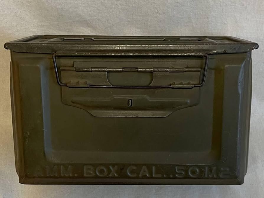 Amazon.co.jp: WW250年代 米軍 弾薬箱 AMM.BOX CAL..50 M2 キャリバー