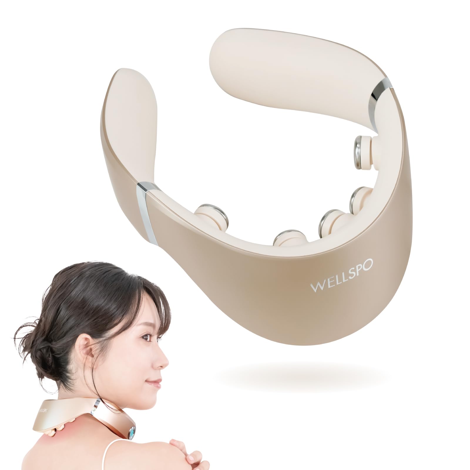 Amazon.co.jp: 【WELLSPO】リラクビー 首にかけるだけ EMS 首 肩 温感