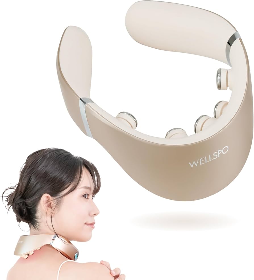 Amazon.co.jp: 【WELLSPO】リラクビー 首にかけるだけ EMS 首 肩 温感
