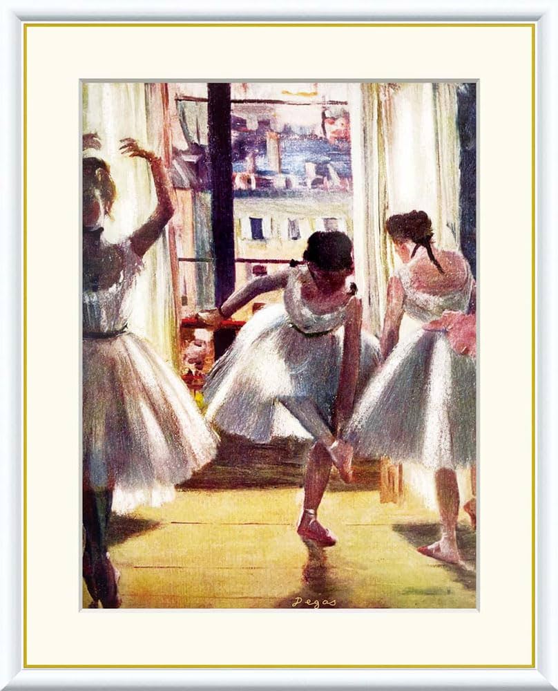 Amazon.co.jp: JHA 絵画 アート額絵 世界の名画 ドガ「三人の踊り子