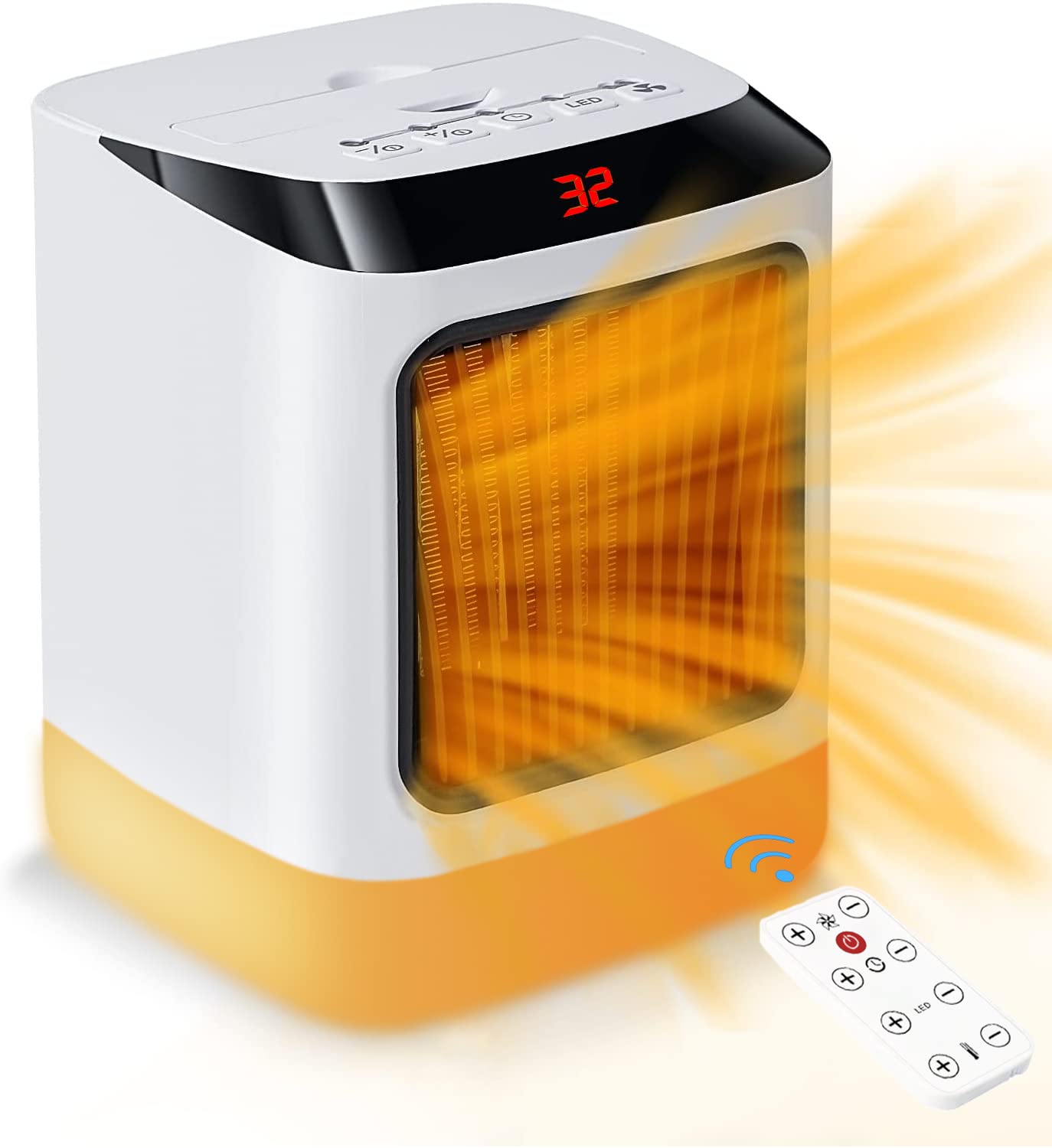 Amazon | 【2023新登場&リモコン付き】Vanazo セラミックヒーター 小型