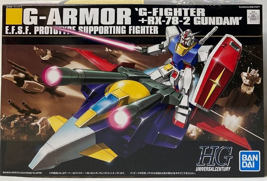 Amazon.com: Gundam Unit G-Armour : G-Fighter+RX-78-2 Gundam HGUC 1