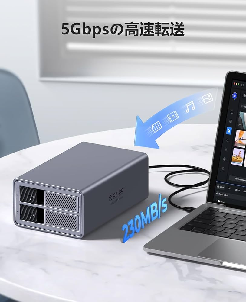 Amazon.co.jp: ORICO【RAID機能】HDD ケース 3.5インチ 2台 22TB*2 USB