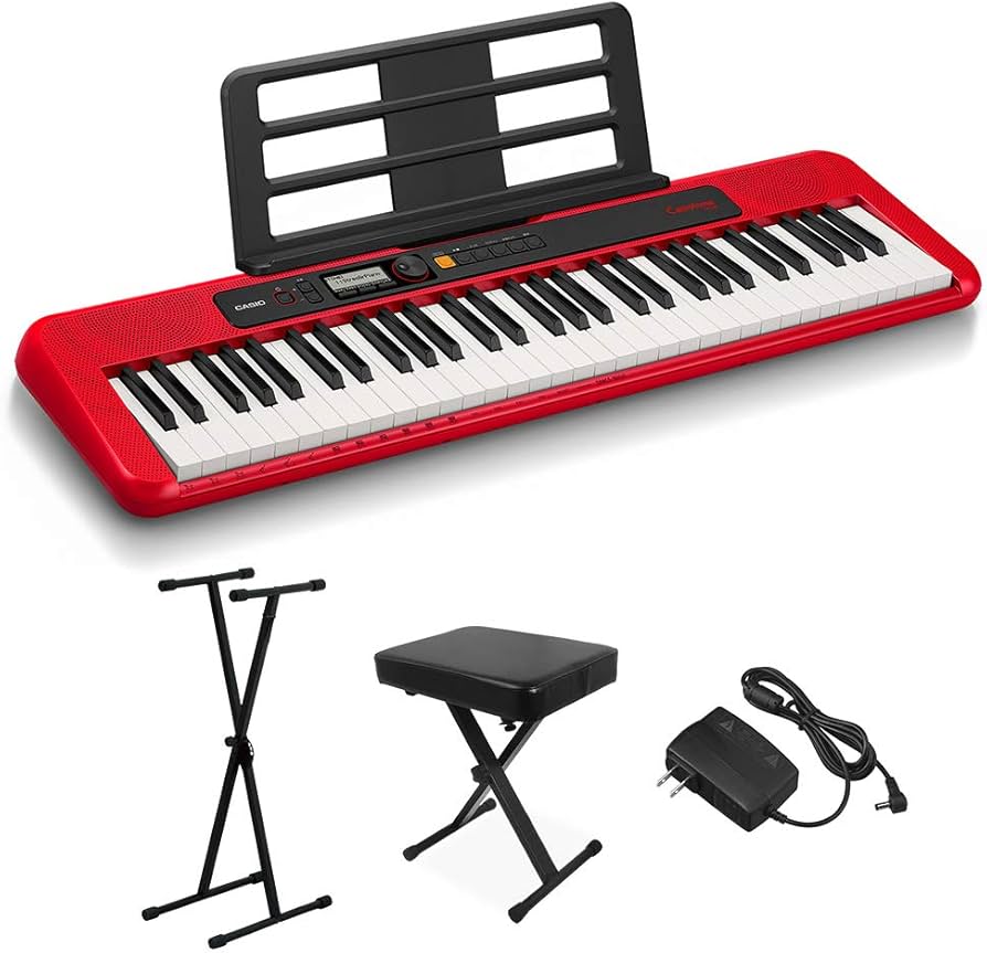 Amazon | CASIO CT-S200 RD スタンド・イスセット 61鍵盤 Casiotone