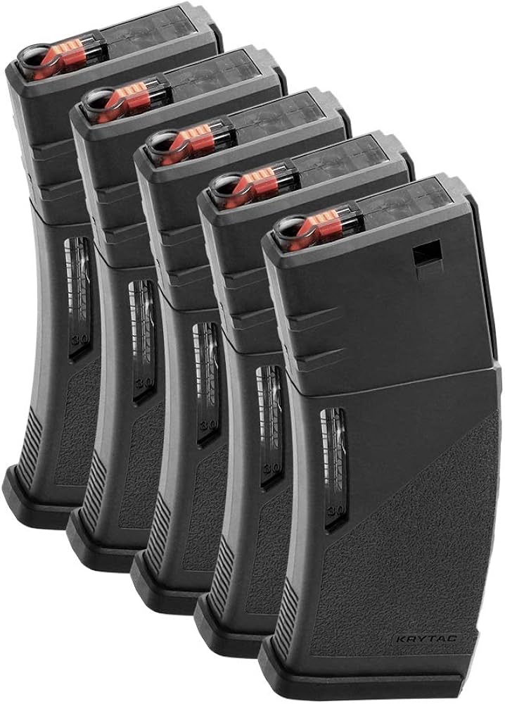 Amazon | [KRYTAC][M4 ポリマーマガジン][150連][BK][5本入り]ノーマル
