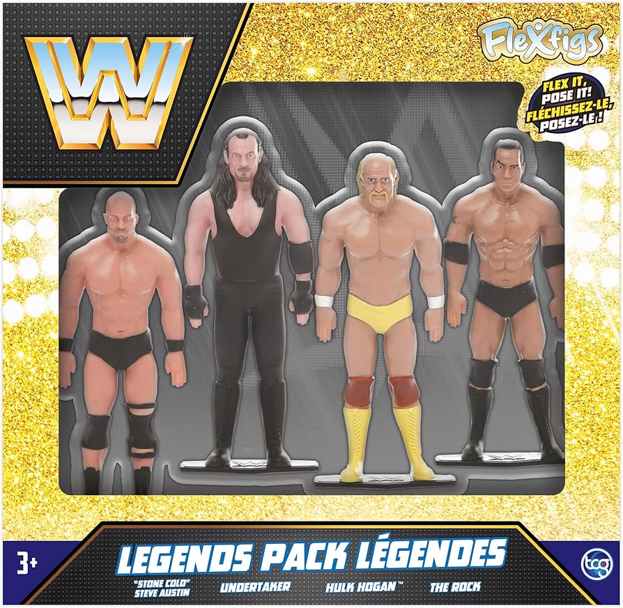 Amazon.co.jp: FleXfigs: WWE Legends - 4 キャラクターパック