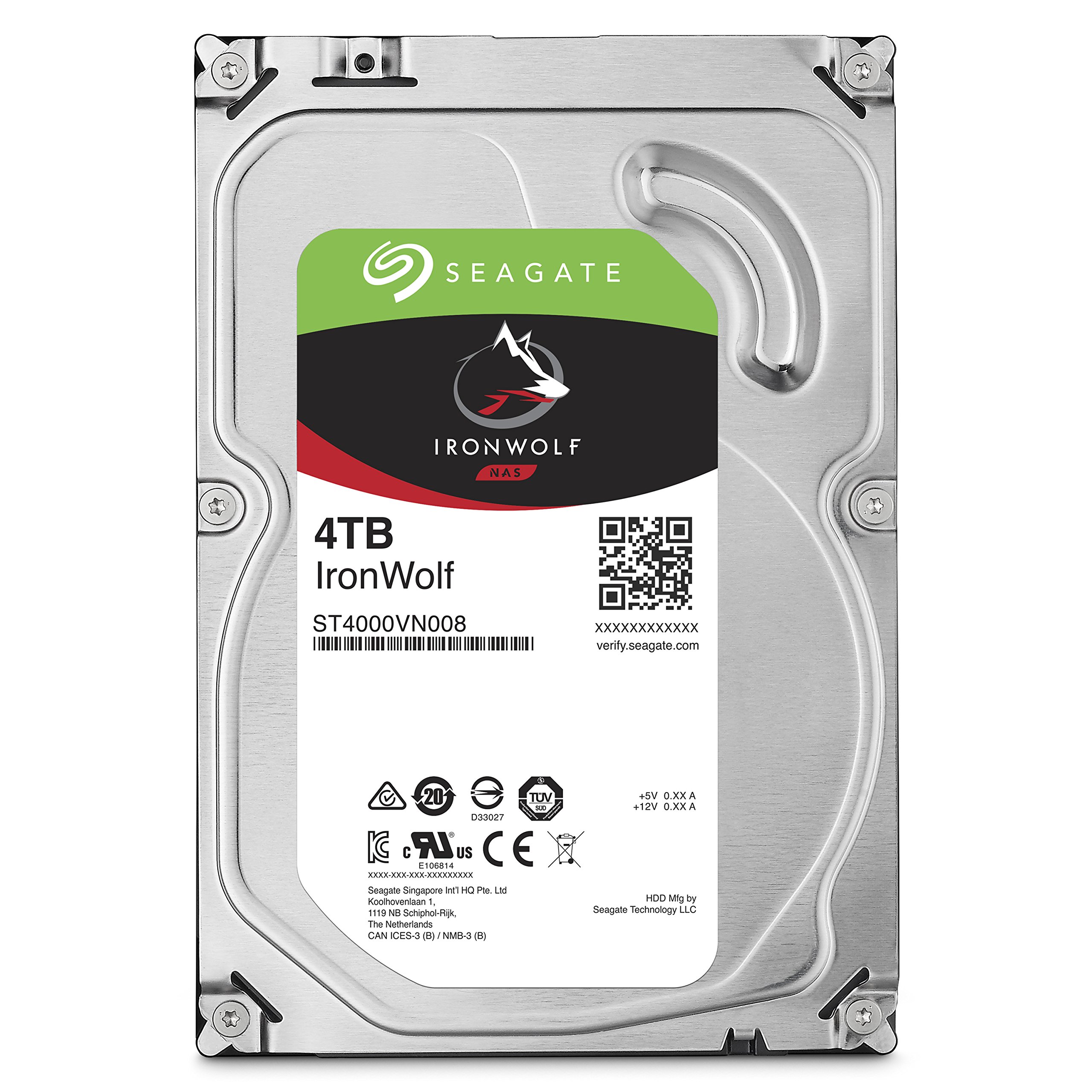 Seagate IronWolf 4TB NAS Internal Hard Drive HDD - 3.5 Inch SATA