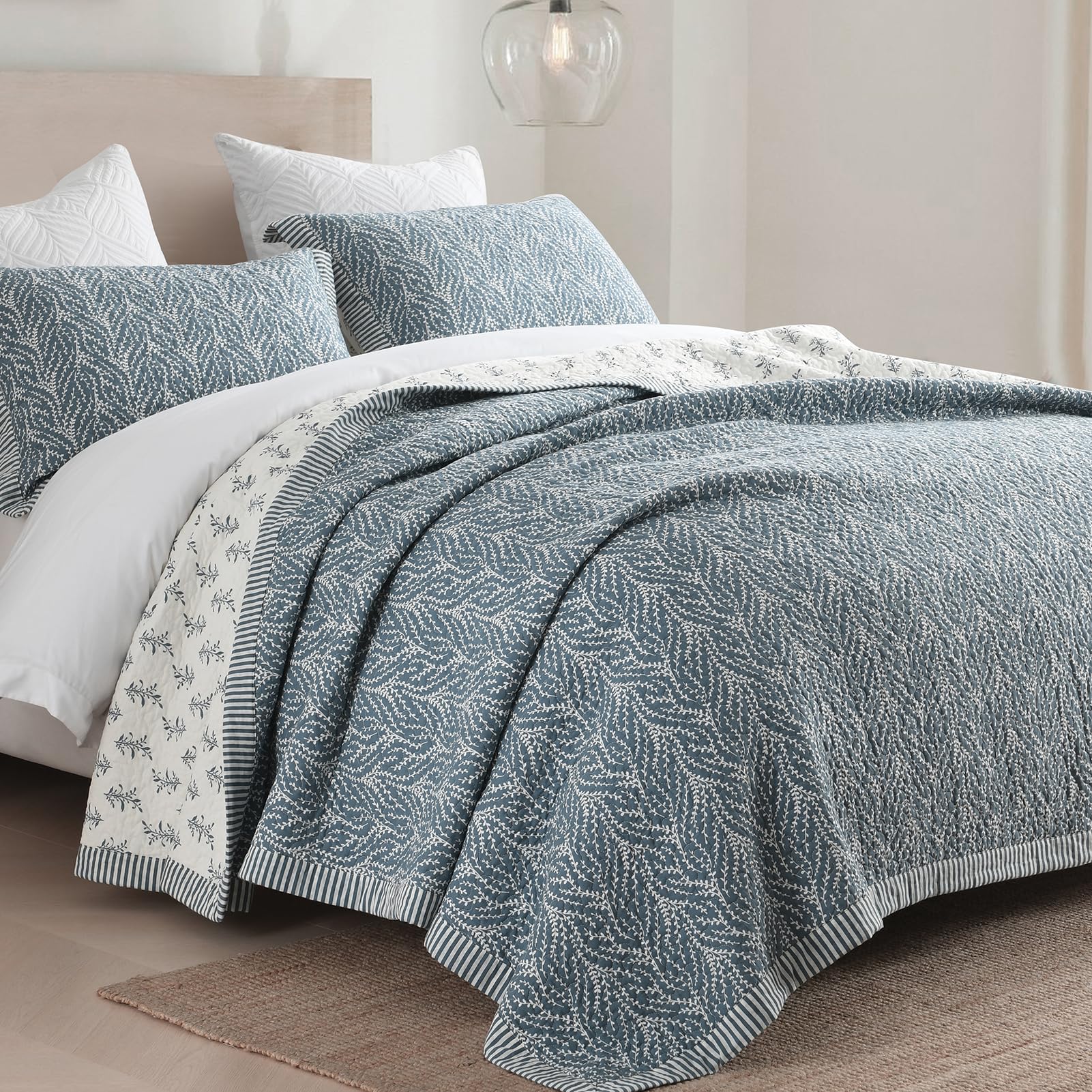 Finlonte Cotton Quilts Queen Size - 100% Cotton Queen Comforter