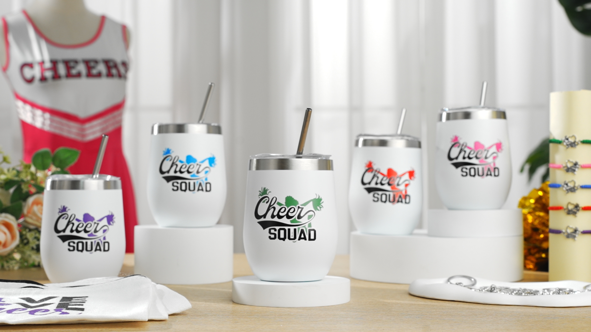 Amazon.com: Irenare 4 Pcs Black Cheerleader Gifts Cheer Stuff 12