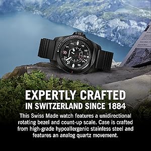 Amazon.com: Victorinox Journey 1884 Black Dial Black Rubber Strap