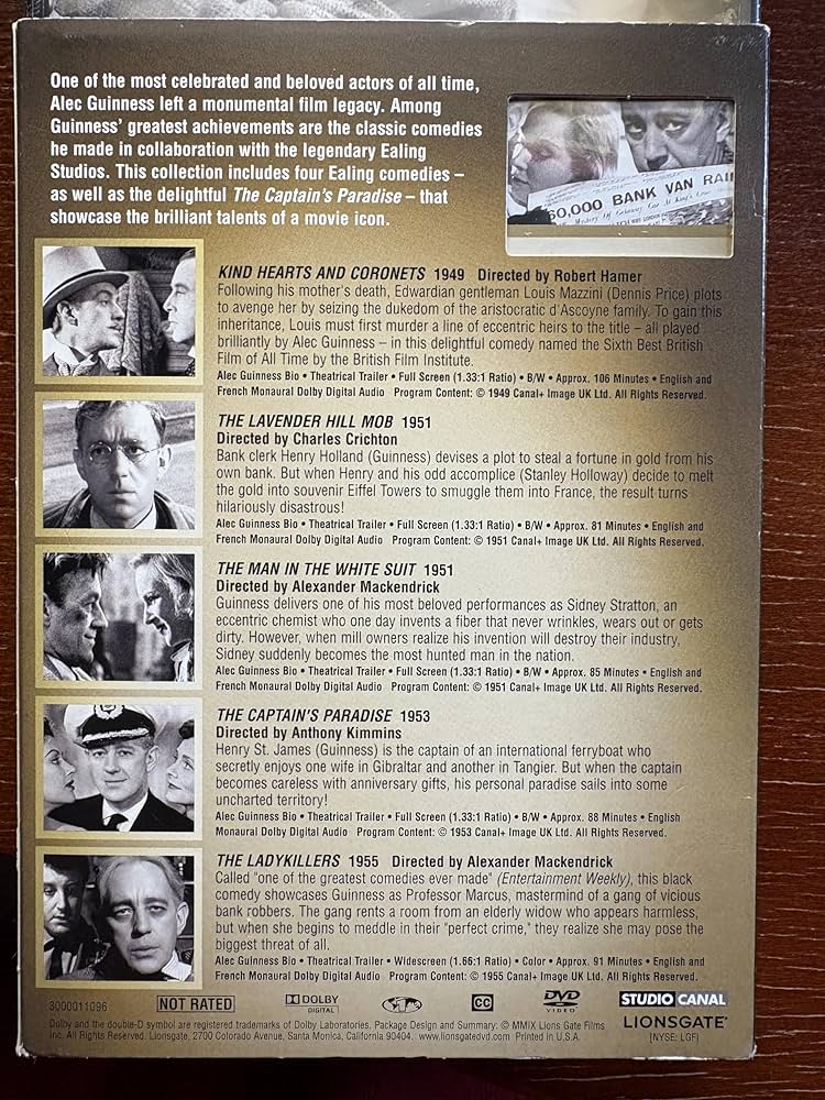 Amazon.com: Alec Guinness Collection [DVD] : Películas y TV