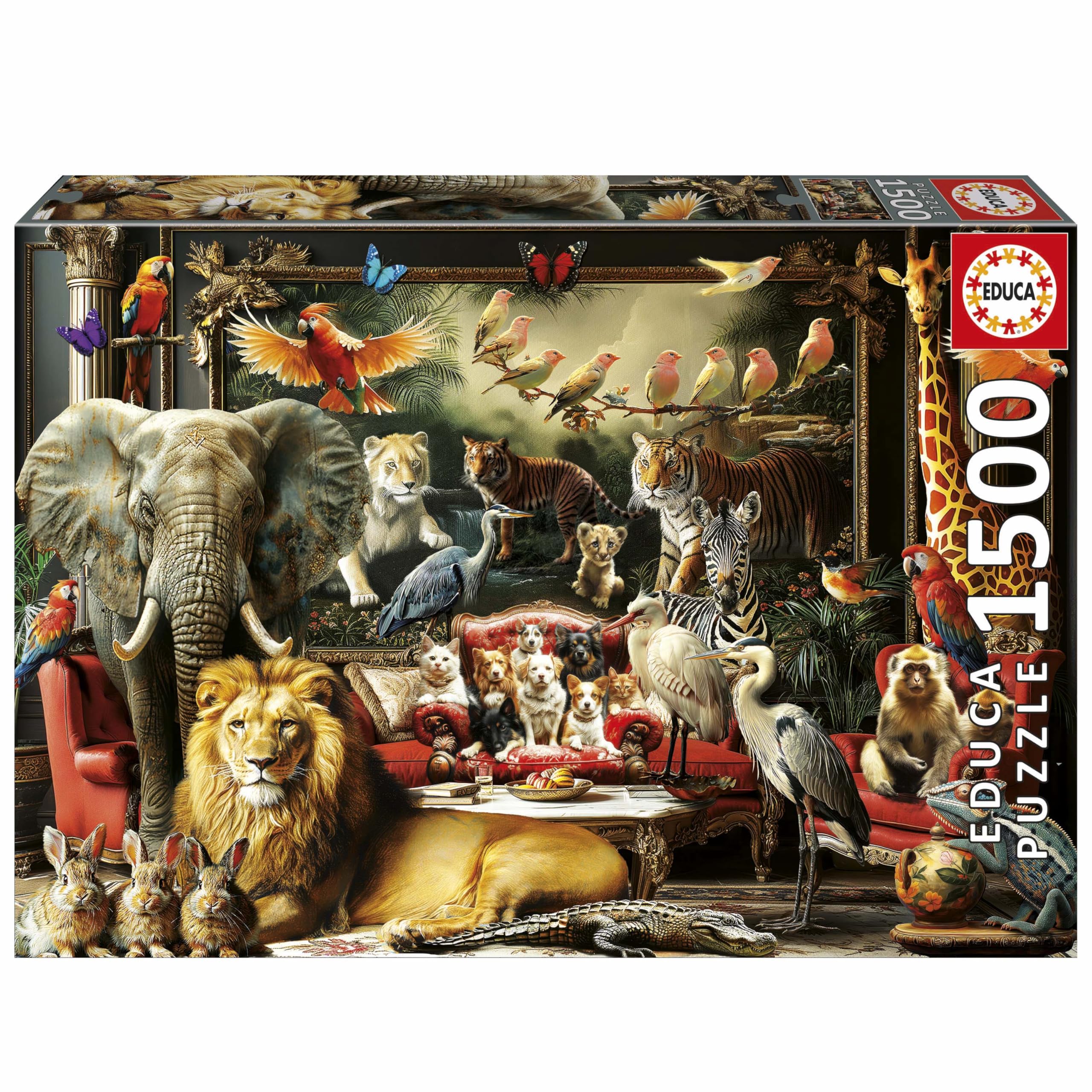 Amazon.com: Educa - 1500 Piece Puzzle for Adults | The Animal