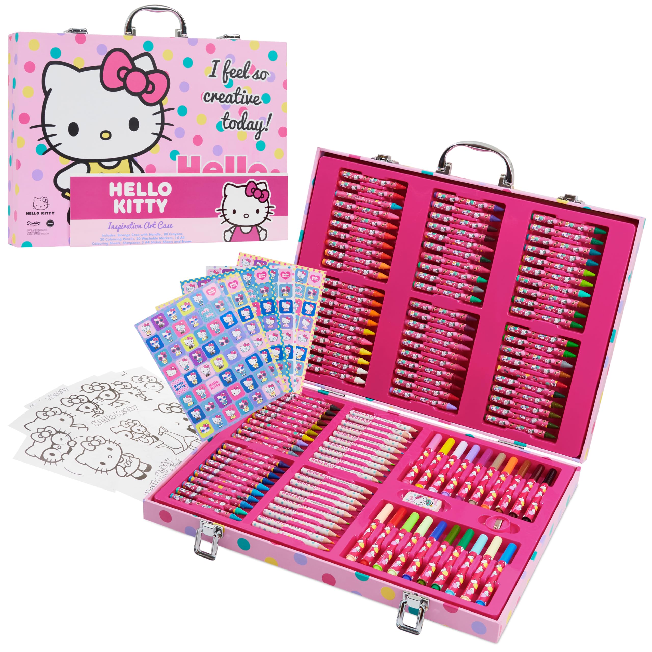 Hello Kitty Art Set for Kids with 137 Pieces, Drawing and