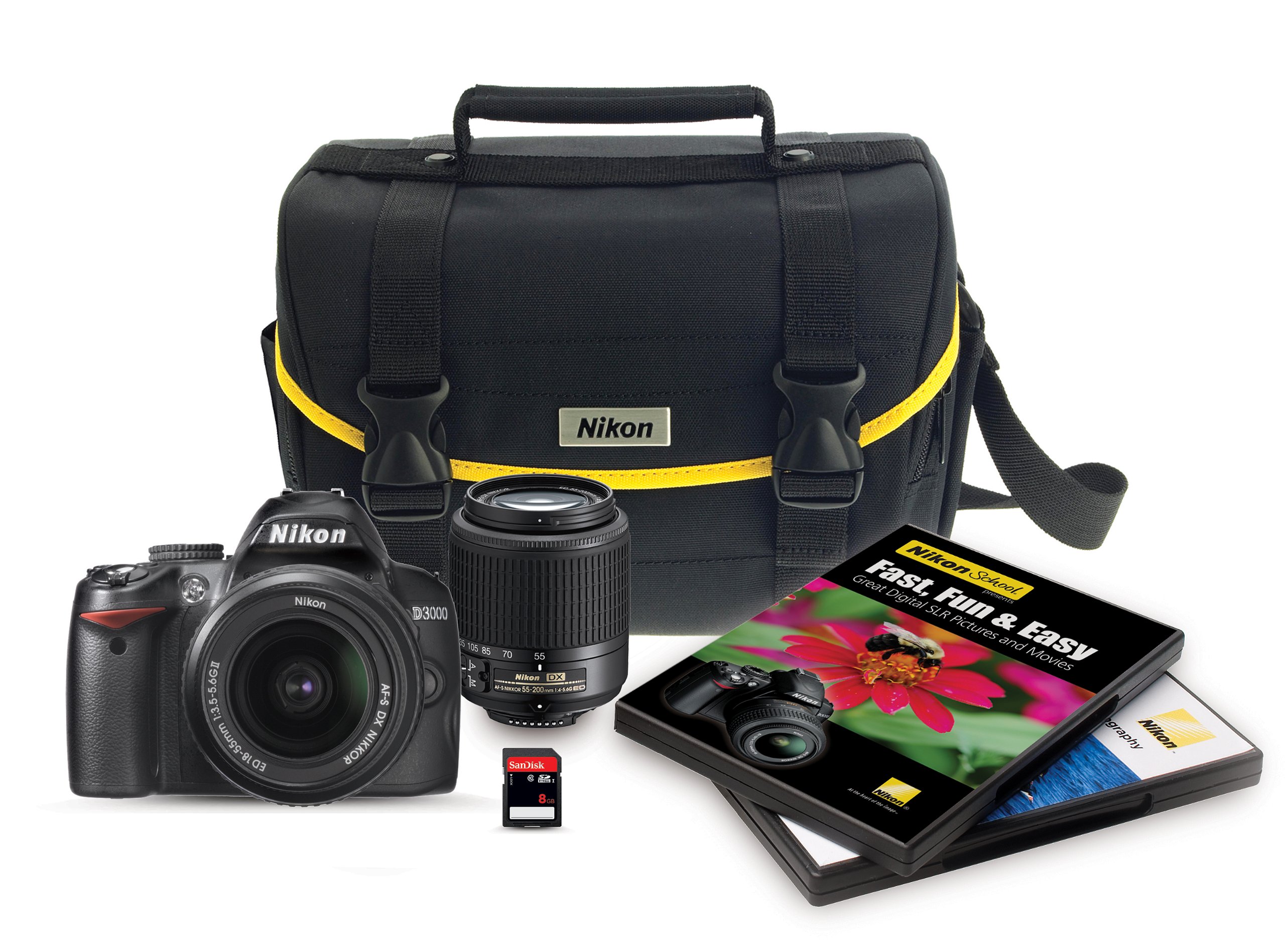 Amazon.com : Nikon D3000 DSLR 6 Piece Bundle with 18-55mm f/3.5