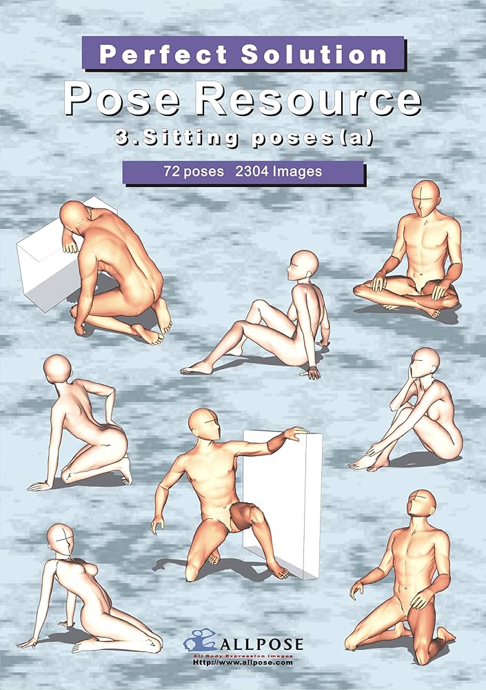 Amazon.co.jp: [Allposeブック] 3_座るポーズ(a)漫画 コミック