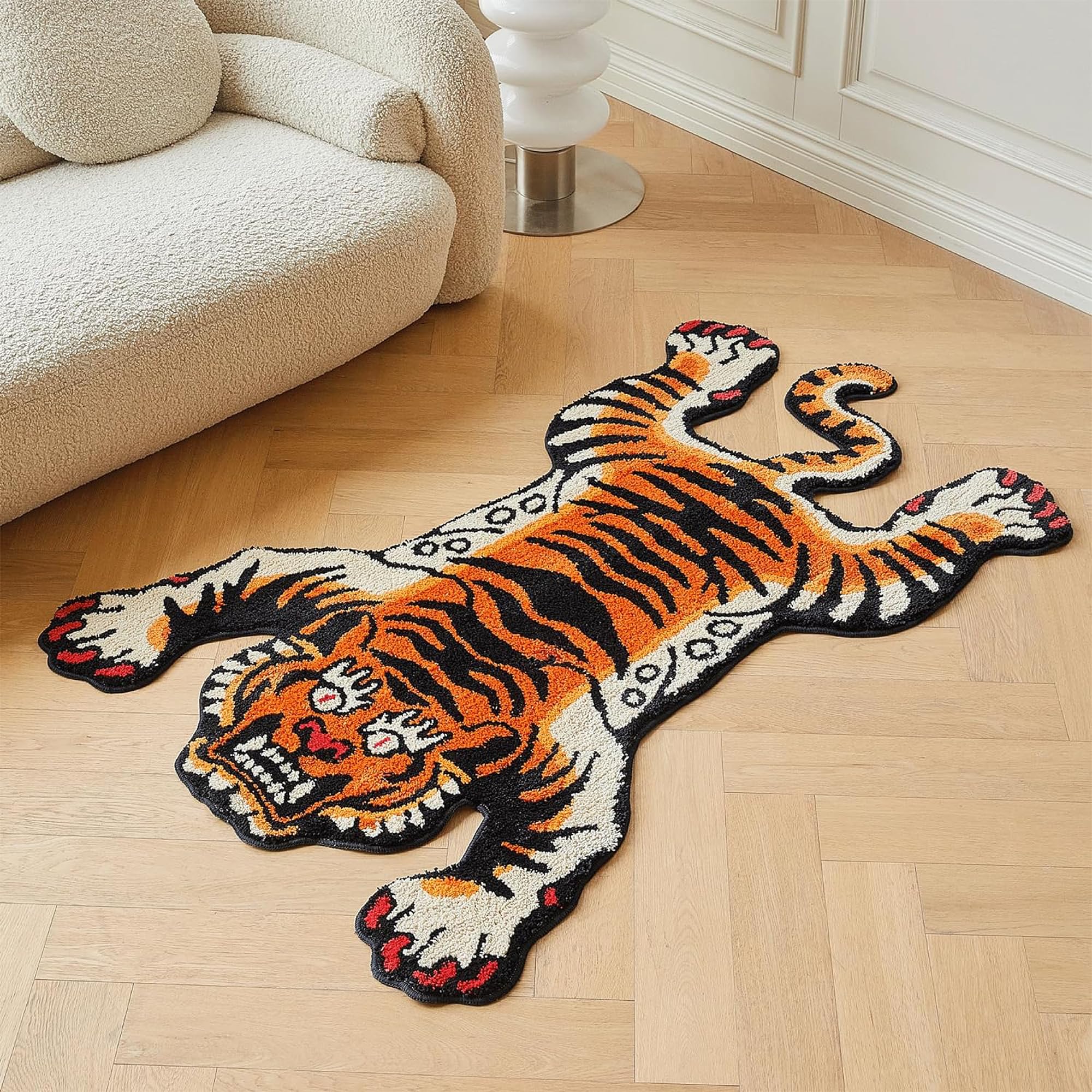 Amazon.com: 5x3.3 ft Tibetan Tiger Area Rug Tufted High Pile