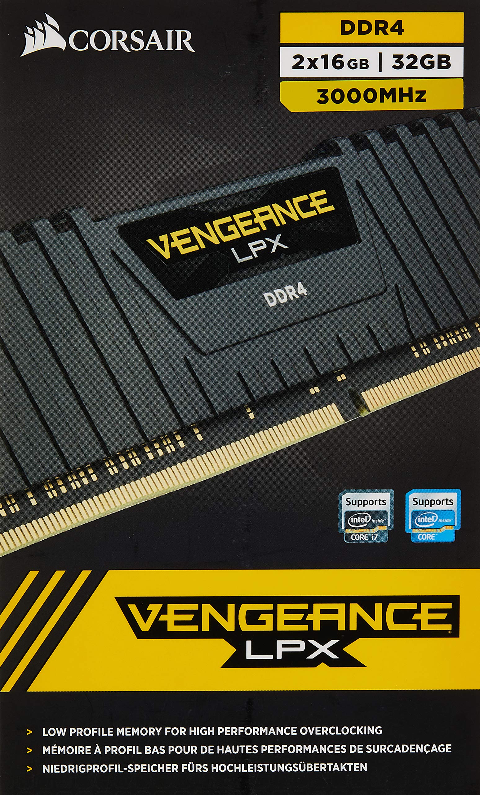 Corsair CMK32GX4M2D3000C16 Vengeance LPX 32GB (2 x 16GB) DDR4 3000