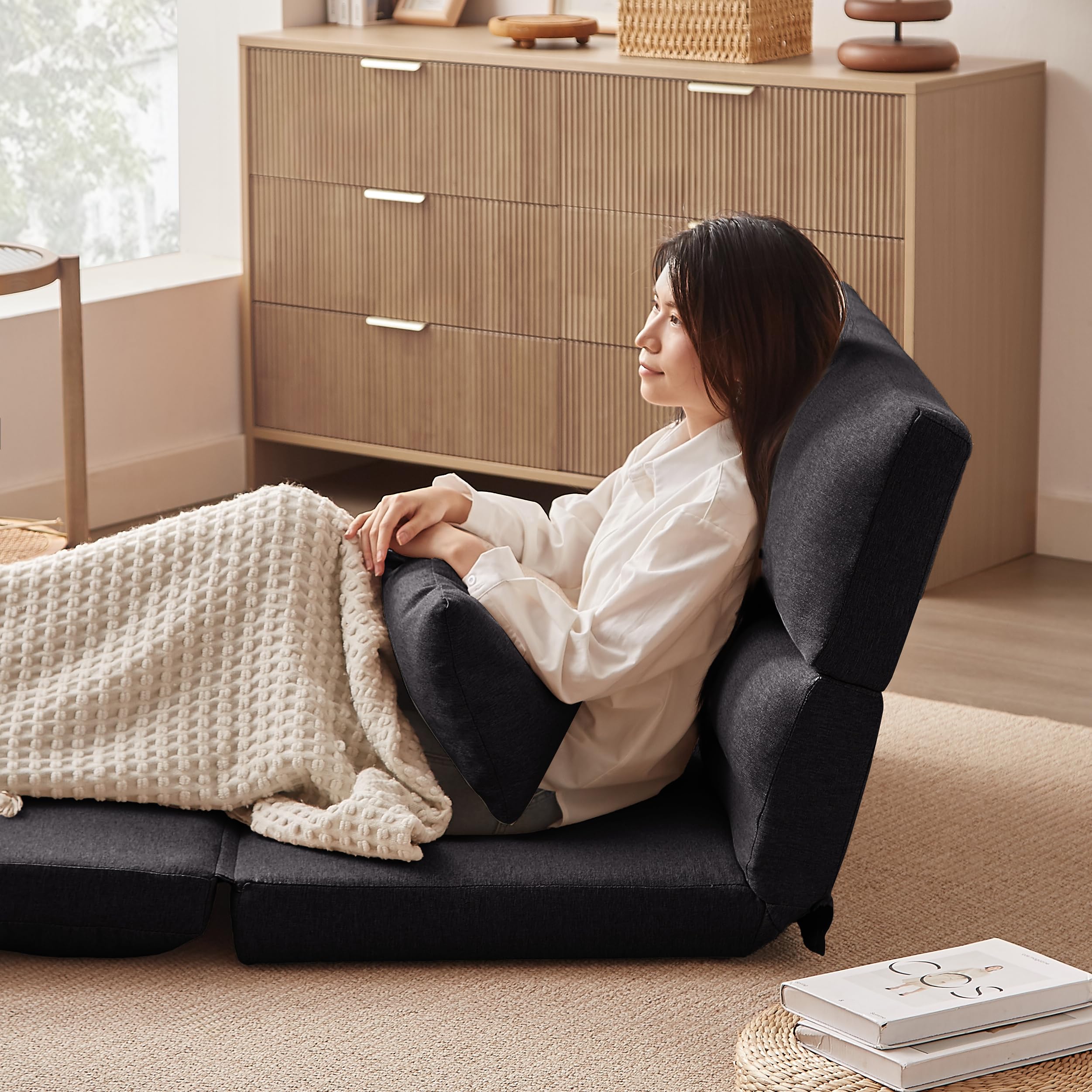 Amazon｜折りたたみ ソファベッド 幅103cm 2人掛け リクライニング5