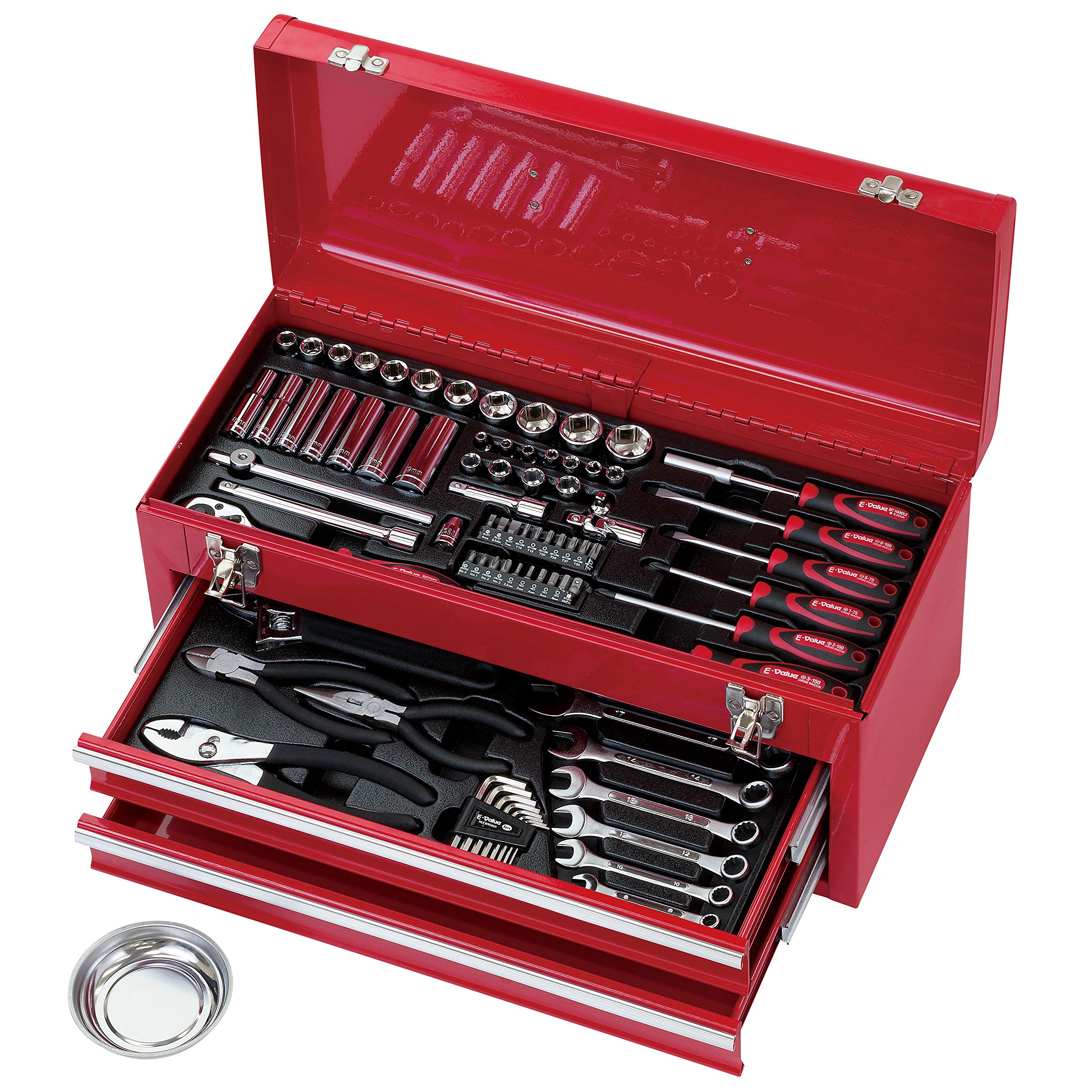 Amazon | E-Value 整備工具セット ツール80点+マグネットトレー+ツール