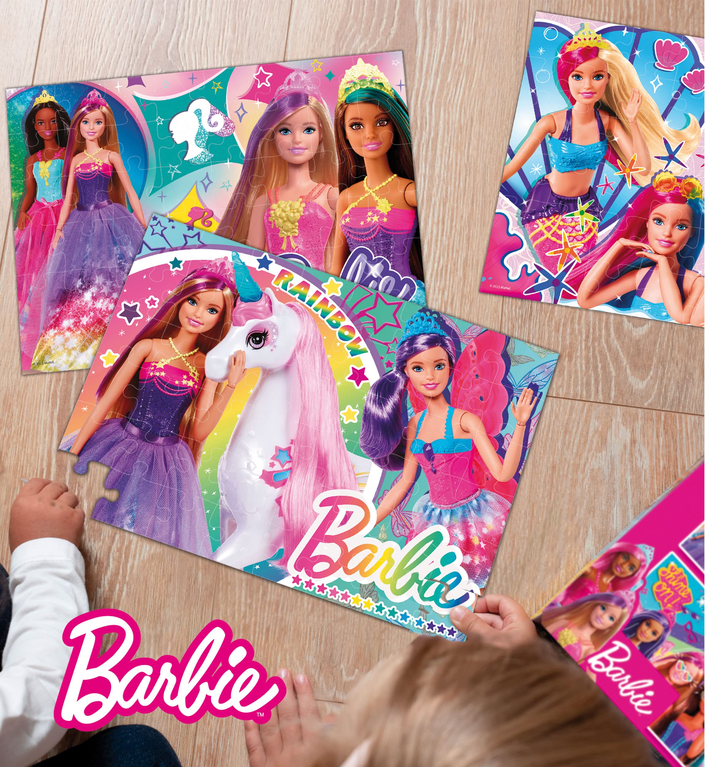 Amazon.com: LISCIANI - Barbie - Maxifloor Puzzle 4 x 48-4 Puzzles