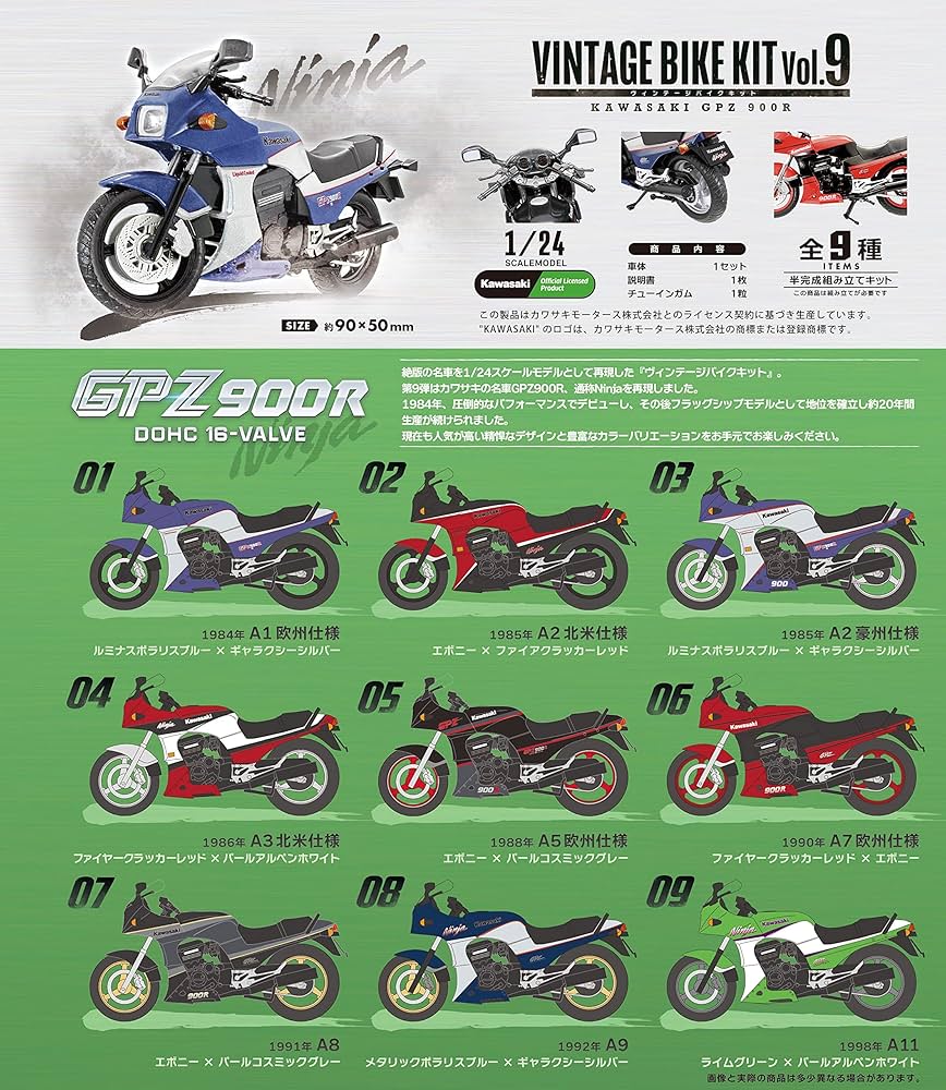 Amazon.co.jp: ヴィンテージバイクキット9 10個入り 食玩・ガム [並行