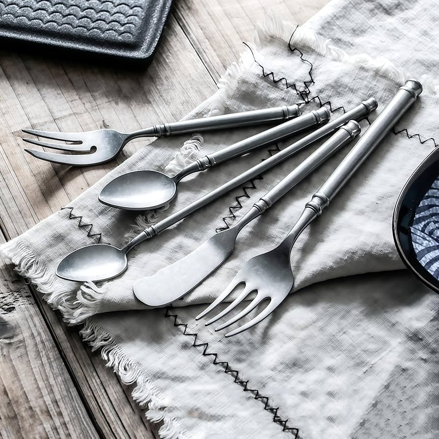 Amazon | ステンレス製 カトラリーセット ヴィンテージ ステンレス食器