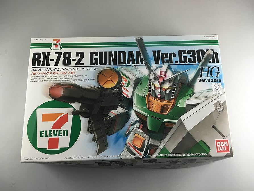 Amazon.com: BANDAI 7-11 Exclusive HG 1/144 RX-78-2 Gundam G30th 7