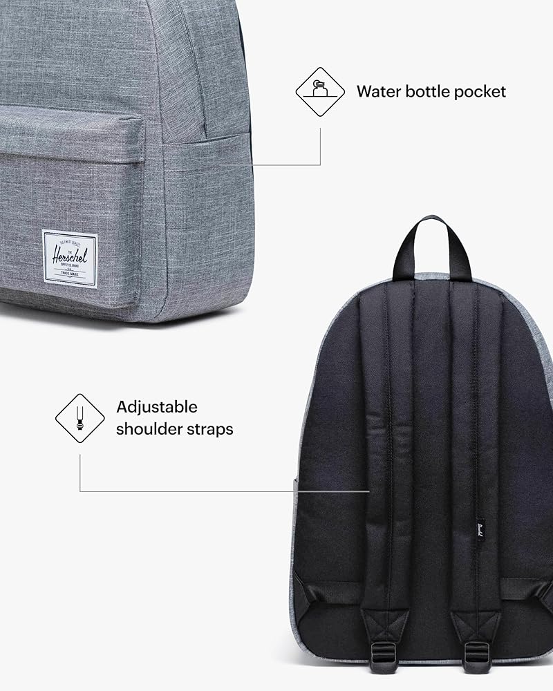 Amazon.com | Herschel Classic Backpack, Raven Crosshatch, Mod XL