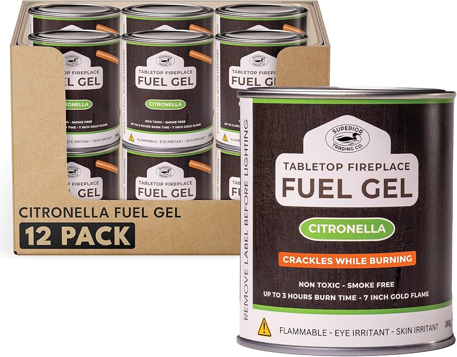 Amazon.com: Superior Trading Co. Citronella Gel Fuel Cans, Clean