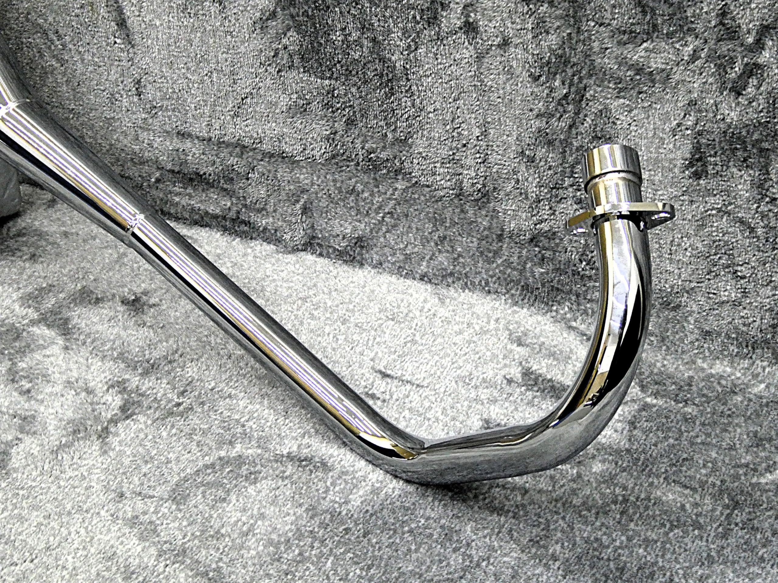 Amazon | GN125 侍 ハス切り ショート管 メッキ60.5π/斜めカット 鉄管