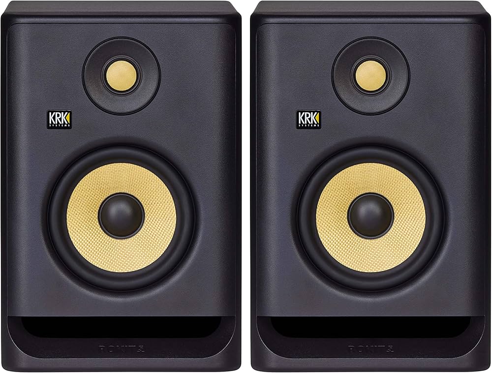 KRK ROKIT 5 G4 Wired Powered Studio Monitors Subwoofer Pair (Black