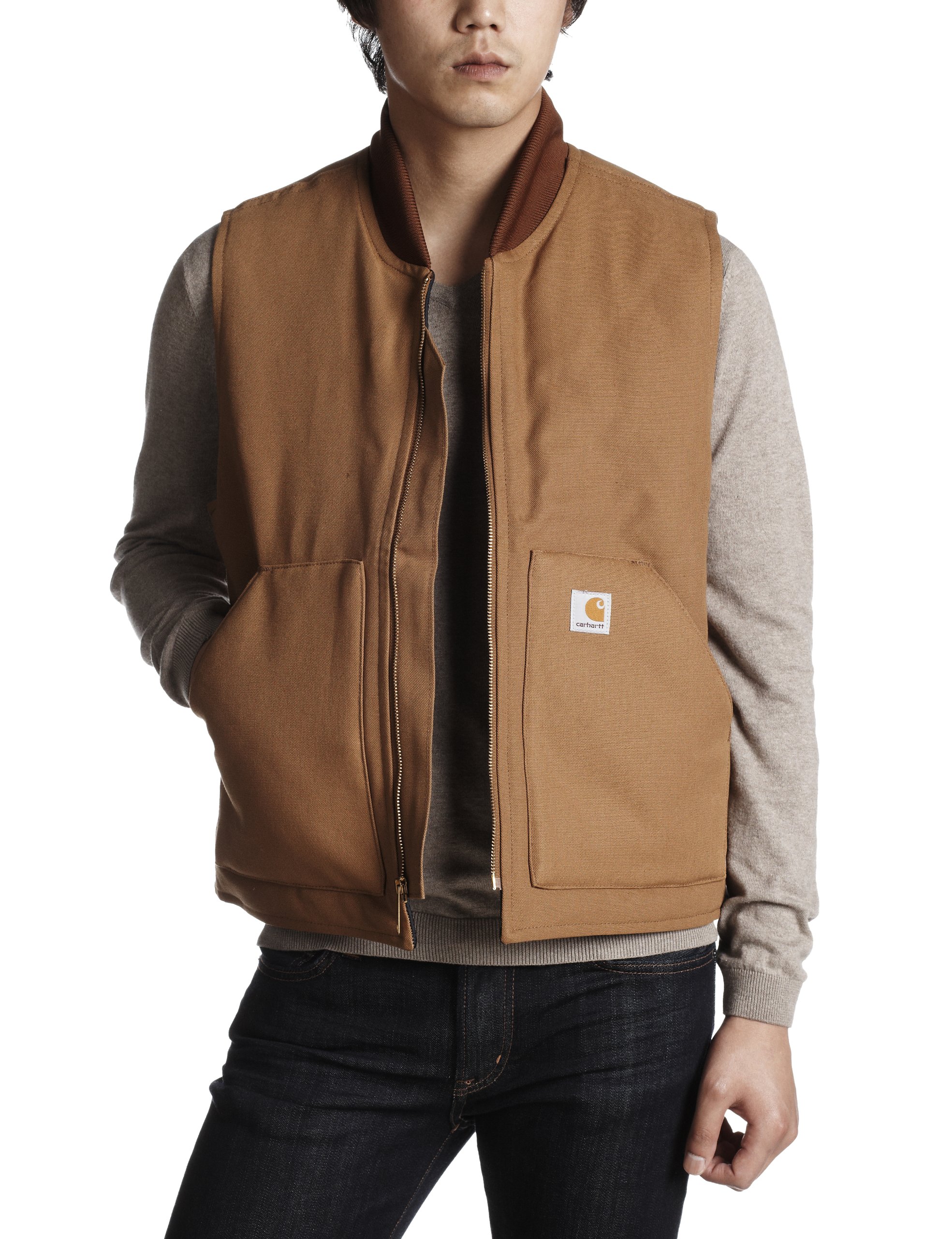 Amazon | (カーハート)Carhartt V01 Duck Vest ベスト V01 BRN