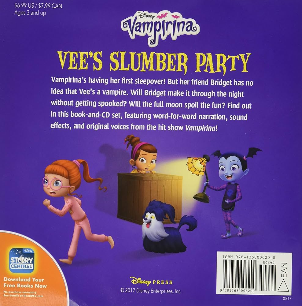 Vampirina Read-Along Book and CD Vee's Slumber Party (Read-Along