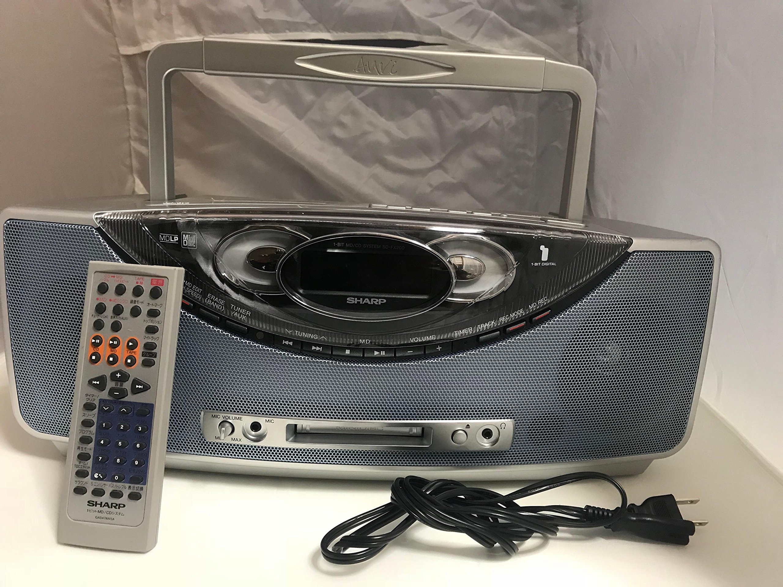 Amazon.co.jp: SHARP 1ビット MD/CDシステムSD-FX200-A(ブルー