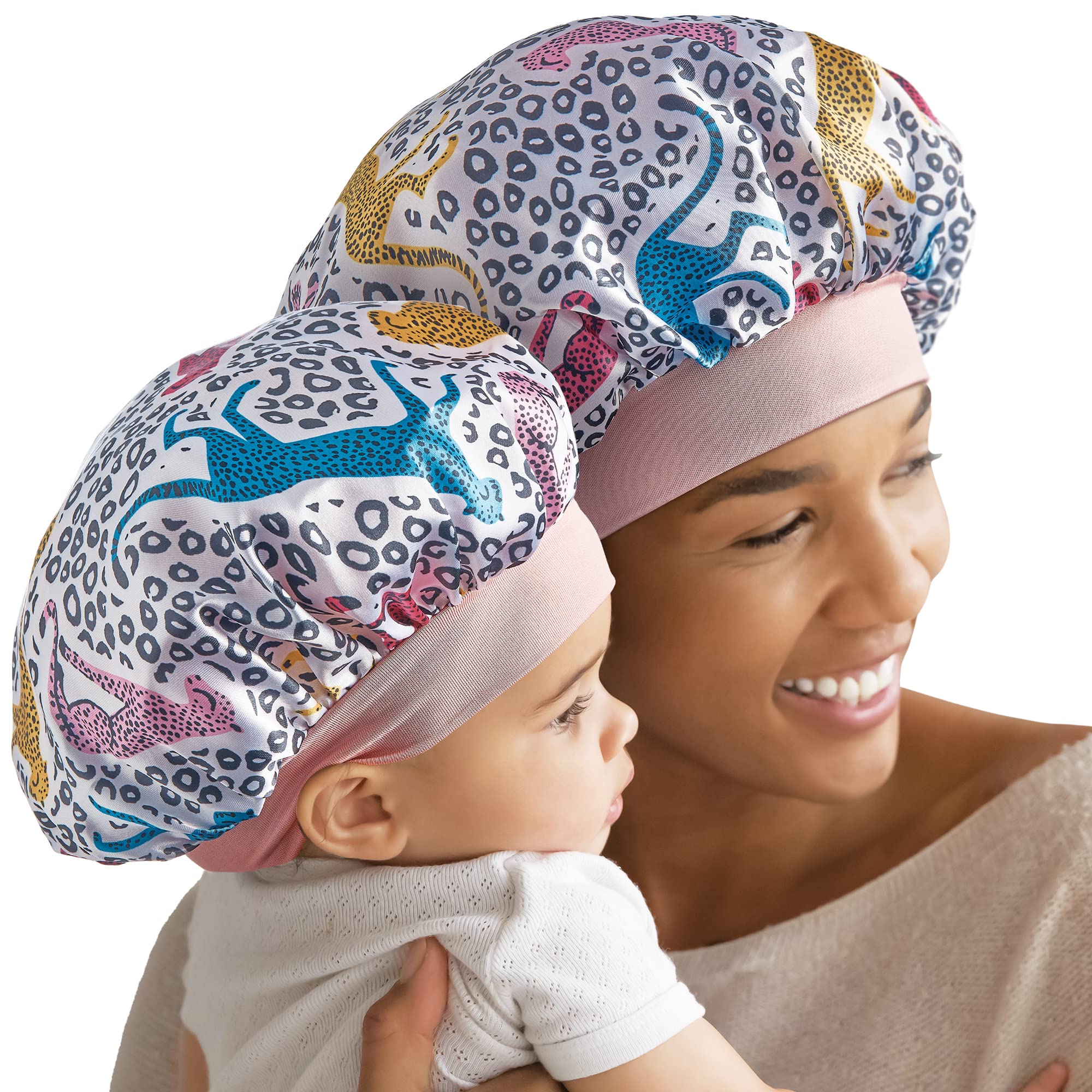 Amazon.com : Red by Kiss 2-in-1 Mommy & Me Satin Bonnet Sleep Cap