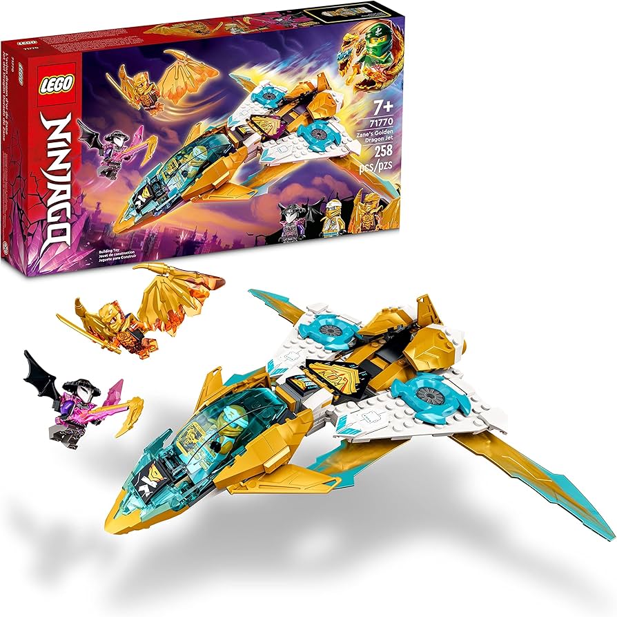 Amazon.com: LEGO NINJAGO Zane's Golden Dragon Jet, 71770 Toy Plane