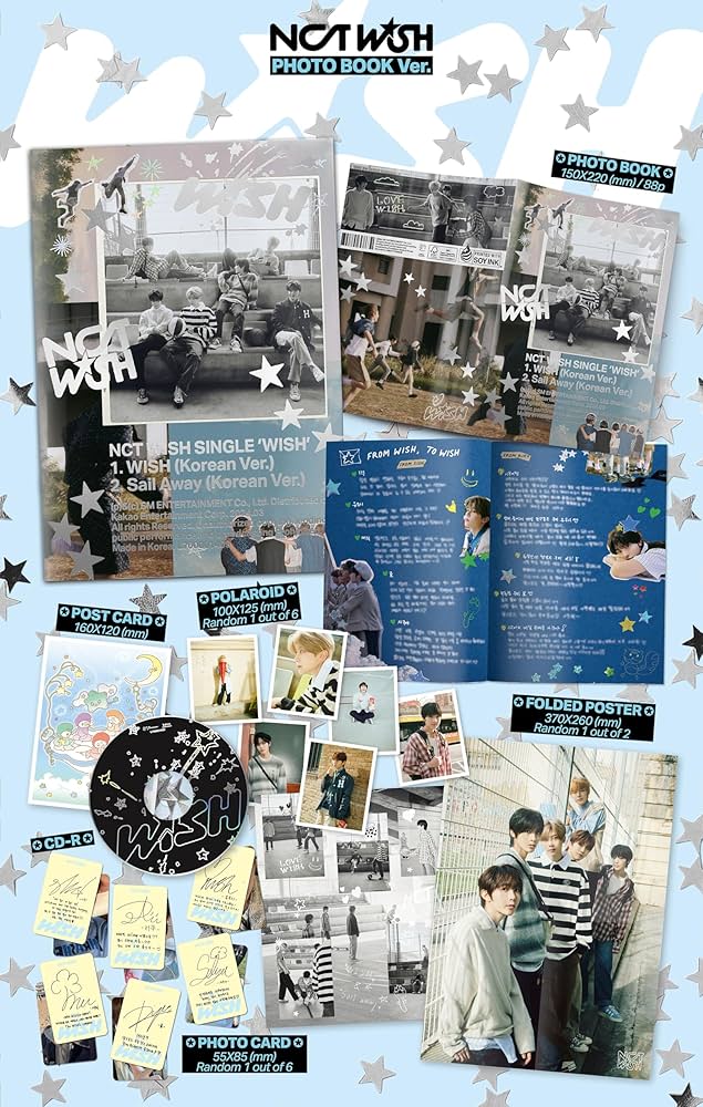 Amazon.co.jp: NCT WISH 'WISH (Photobook Ver.)'（韓国盤）: ミュージック